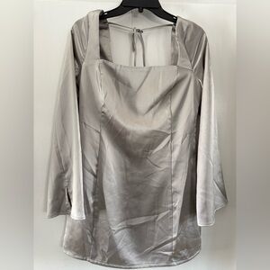 Wild Fable Silver Satin Blouse